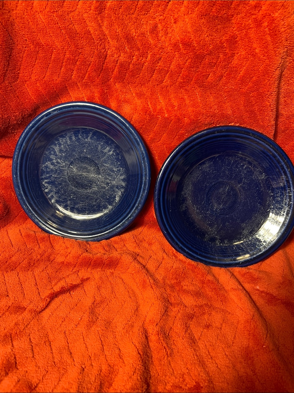 Fiestaware Cobalt Blue 7” Salad/Dessert Plates -2pc